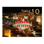 Las Vegas Strip Table Number Postcard