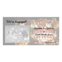 Las Vegas Strip We're Engaged Photo Cards
