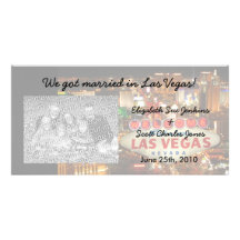 Las Vegas Strip We're Married Photo Cards