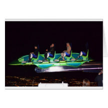 Las Vegas Thrill Ride At Night Card