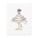 Las Vegas Wedding Cake Postcard