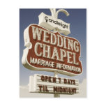 Las Vegas Wedding Chapel Retro Postcard