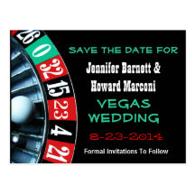 Las Vegas Wedding Save The Date Post Card