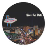 Las Vegas Wedding Save the Date Sticker