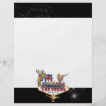 Las Vegas Welcome Sign On Starry Background Flyer