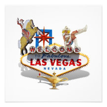 Las Vegas Welcome Sign Personalised Announcement