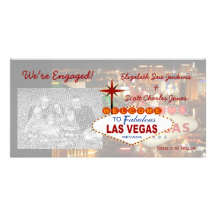 Las Vegas We're Engaged Photo Cards
