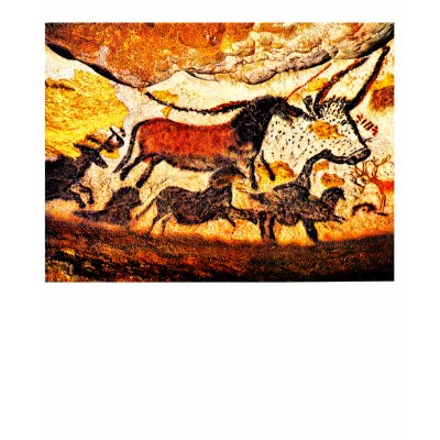 Lascaux Rock Art Tshirt by VintagePets