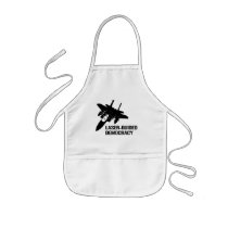 Laser-Guided Democracy / Peace through Firepower aprons