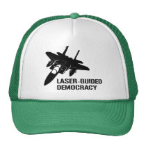 Laser-Guided Democracy / Peace through Firepower hats
