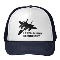 Laser-Guided Democracy / Peace through Firepower hats