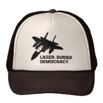 Laser-Guided Democracy / Peace through Firepower hats