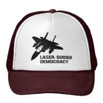 Laser-Guided Democracy / Peace through Firepower hats
