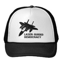 Laser-Guided Democracy / Peace through Firepower hats