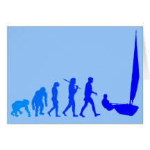 laser sailing sailors blue sail gifts and tees card