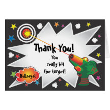 Laser tag Thank you card
