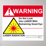 LASER Warning posters