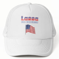 Lassa for Congress Patriotic American Flag Mesh Hats