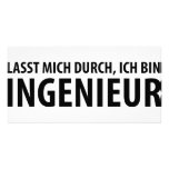 lasst mich durch ich bin ingenieur icon photo cards