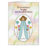 Last Chemo Treatment, Girl Flowers Congratulations Card