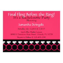 Last Fling Bachelorette Party Invitation