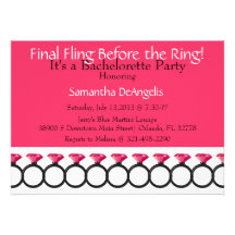 Last Fling Bachelorette Party Invitation