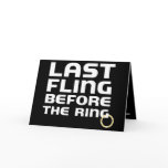 Last Fling Before Ring Bachelor Party Invitation
