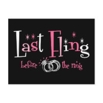 Last Fling Before The Ring Post Card
