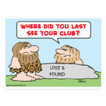 last see club cavemen lost found post cards
