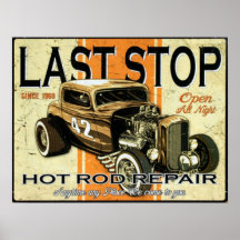 Last Stop Hot Rod Repair Poster