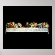 Last Supper da Vinci Jesus Fractal Painting Posters