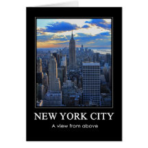 Late afternoon NYC Skyline as sunset approaches 1C Greeting Card