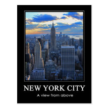 Late afternoon NYC Skyline as sunset approaches 1C Postcard