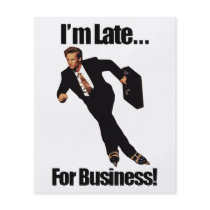 Late For Business Rollerblade Skater Meme Personalised Flyer