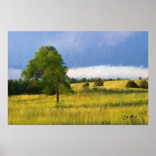 Late summer evening - Painting Posters