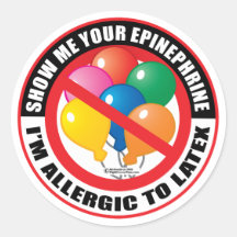 Latex Allergy Stickers
