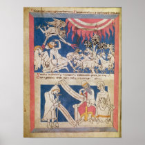 Latin 7253 15 675, f.4v: Job being tested by God
