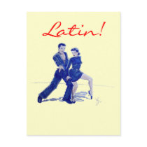 Latin Ballroom Dancing Post Card