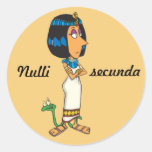 Latin: Nulli secunda Round Stickers