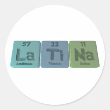 Latina  as Lathanum Titanium Sodium Sticker