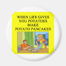 latkes potato pancake joke refrigerator magnets