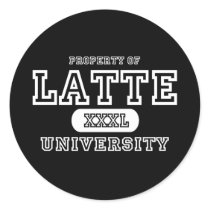 Latte University Dark stickers