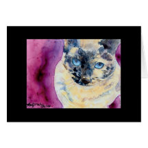 Latte- Watercolor on Yupo Card