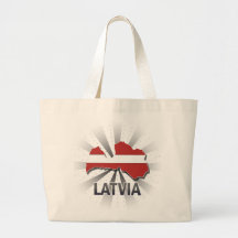 Latvia Flag Map 2.0 Tote Bag