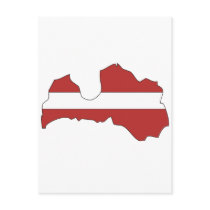 Latvia flag map post cards