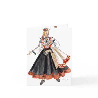 Latvian traditional costume cards by ellissulcs