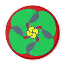 Lauburu Baskenkreuz Basque cross Kühlschrankmagnete