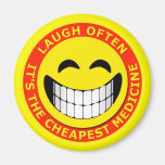 LAUGH OFTEN, IT'S THE CHEAPEST MEDICINE REFRIGERATOR MAGNET