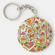 Laugh Word Keychain