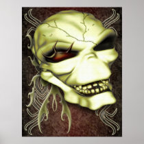 Laughing Skull Custom Colour Poster